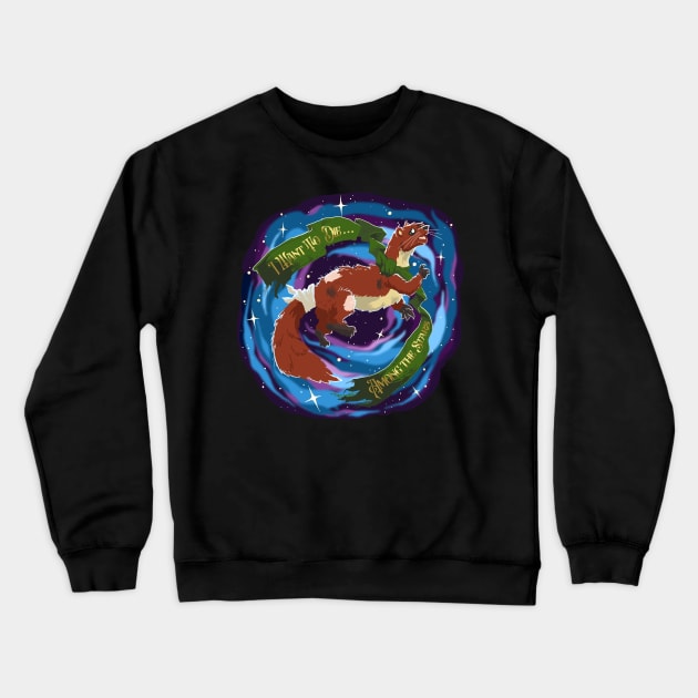 Sprinkle - The Fae Weasel Crewneck Sweatshirt by leckydesigns